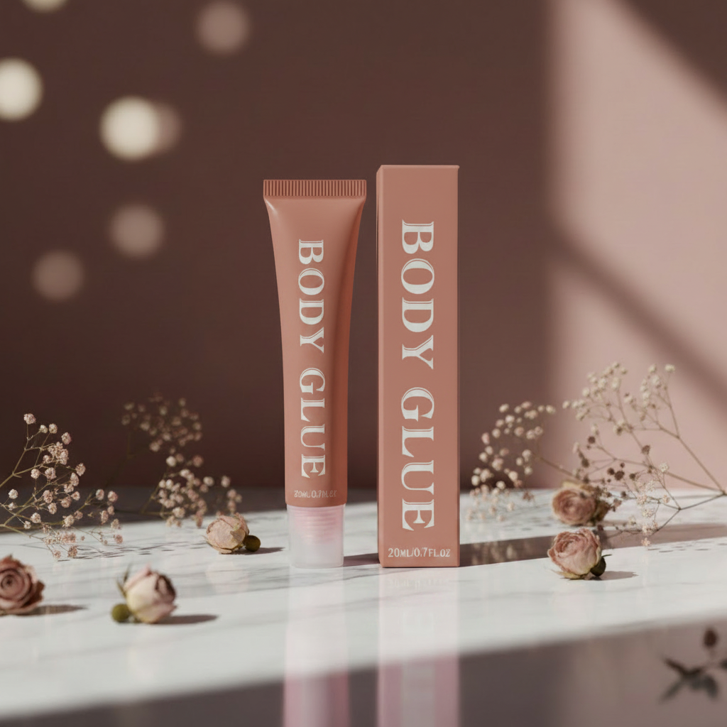 Mauve Brown Body Glue - Floral Background